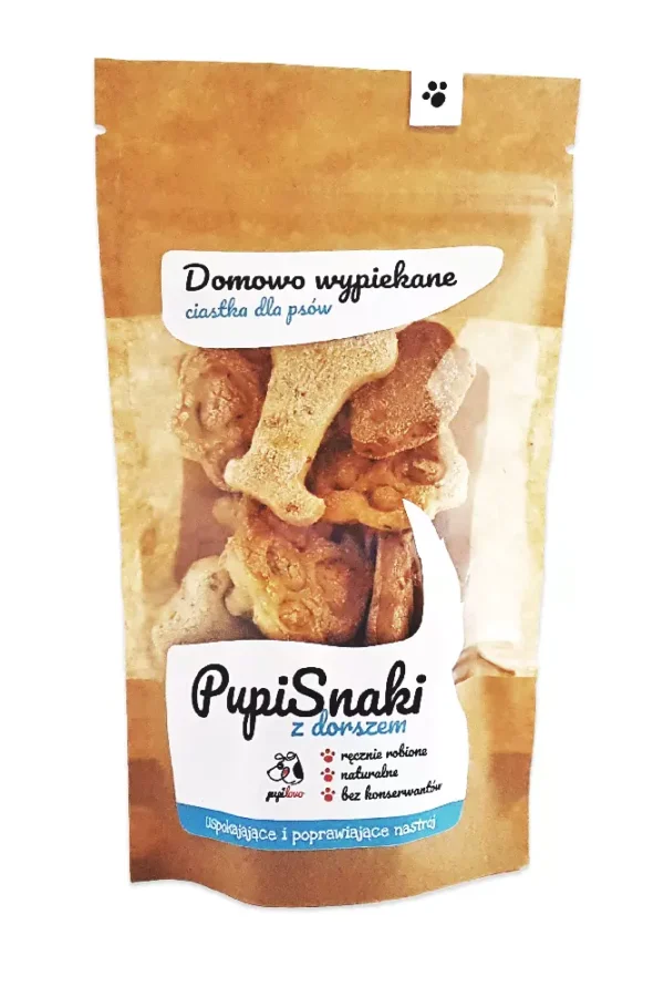 Pupilovo PupiSnaki z dorszem "Uspokajające i poprawiające nastrój" 100g