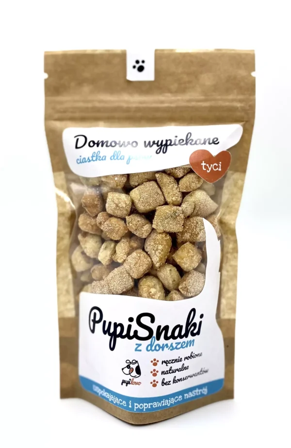 Pupilovo PupiSnaki Tyci z dorszem "Uspokajające i poprawiające nastrój" 100g